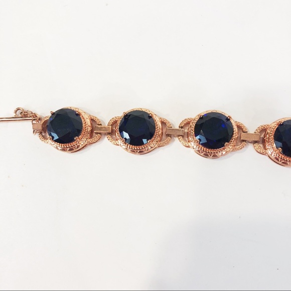 Genuine Sapphire copper bracelet - Picture 2 of 8